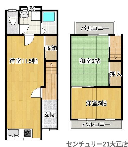 住吉区庭井１丁目貸家