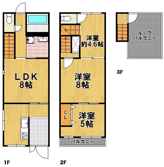 三軒家西1丁目貸家