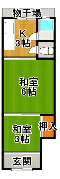 大阪市大正区三軒家西２丁目のテラスハウス