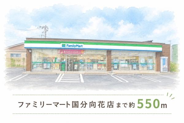 霧島市国分府中町の貸家(ファミリーマート国分向花店)