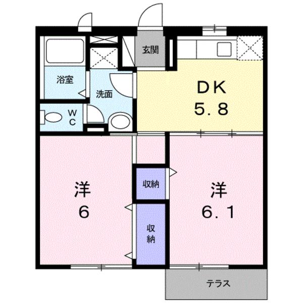 サンテラス窪　Ｄ