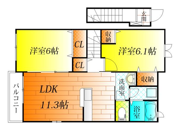 羽曳野市東阪田のハイツ