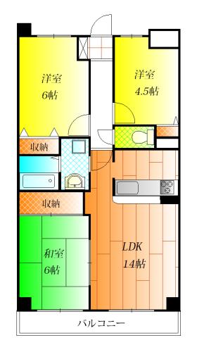 ベルメゾン道明寺(間取り)