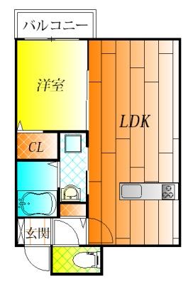 松原市東新町5丁目のアパート(間取り)