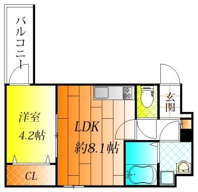 羽曳野市島泉1丁目のアパート(間取り)