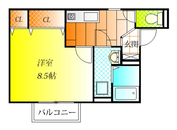 柏原市法善寺１丁目のハイツ