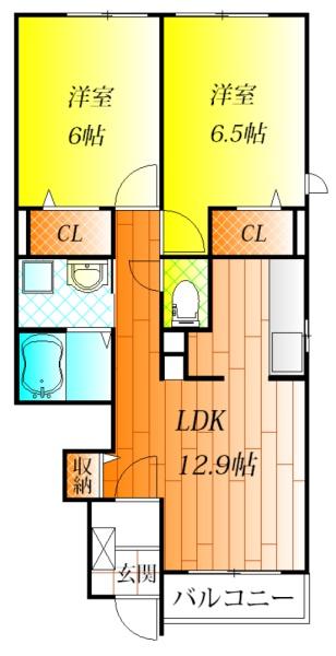 松原市三宅中４丁目のハイツ