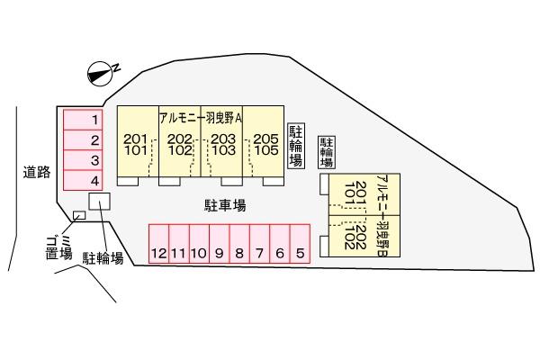 羽曳野市河原城のアパート