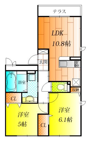 柏原市平野１丁目のハイツ