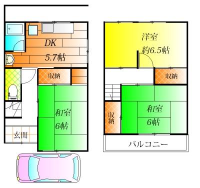 羽曳野市古市６丁目の貸家