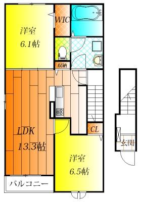 松原市岡６丁目のアパート