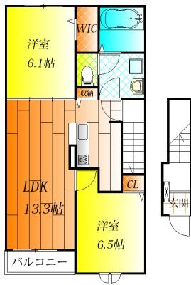 松原市岡６丁目のアパート