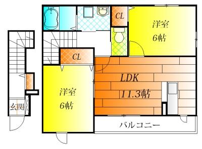 八尾市太田新町１丁目のハイツ