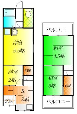 大阪市住吉区苅田３丁目のテラスハウス