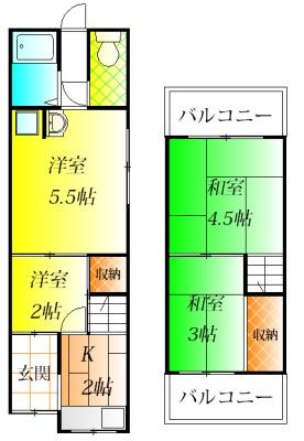 大阪市住吉区苅田３丁目のテラスハウス