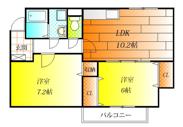 柏原市本郷４丁目のハイツ