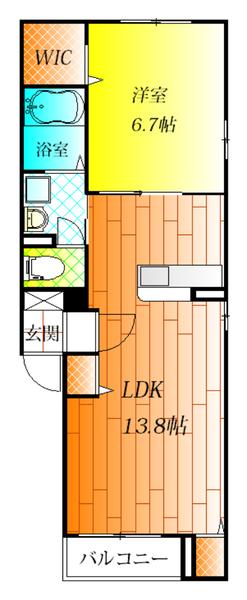 柏原市清州2丁目のハイツ(間取り)