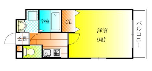 藤井寺市道明寺1丁目のハイツ(間取り)