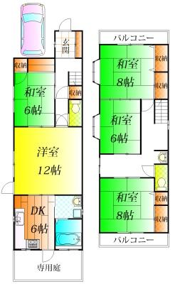 三国ヶ丘8丁貸家
