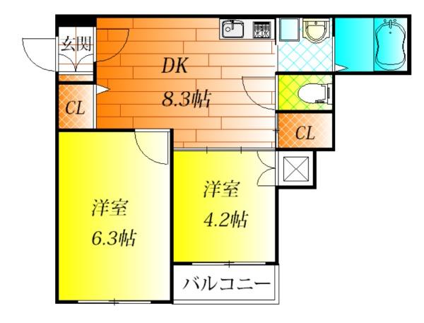 羽曳野市軽里３丁目のアパート