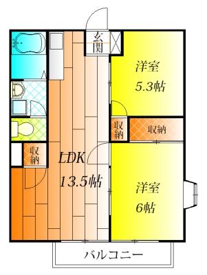 柏原市旭ケ丘３丁目のハイツ