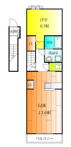 松原市高見の里３丁目のハイツ