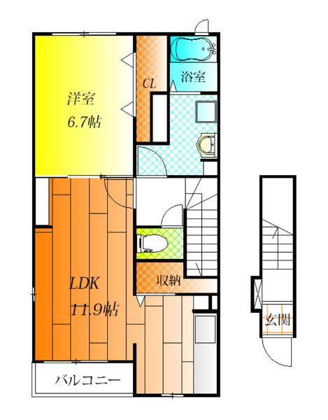 羽曳野市野々上５丁目のハイツ