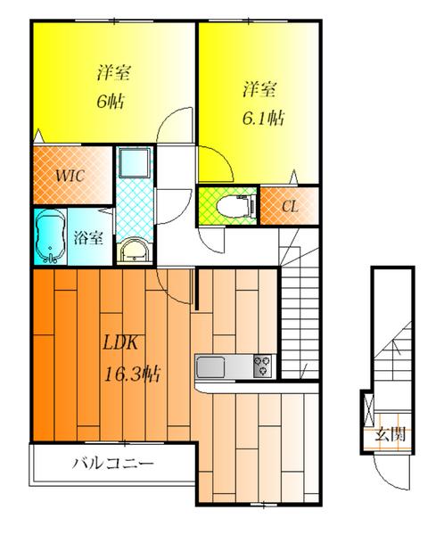 羽曳野市野々上２丁目のハイツ