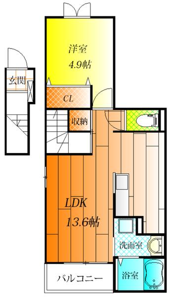 松原市岡６丁目のハイツ