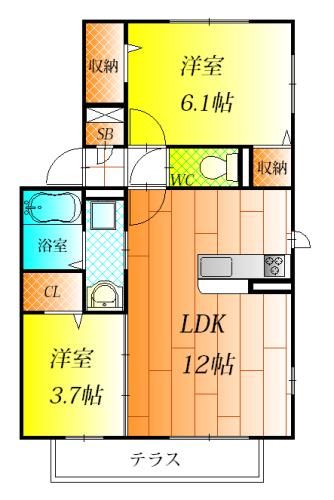松原市北新町１丁目のハイツ