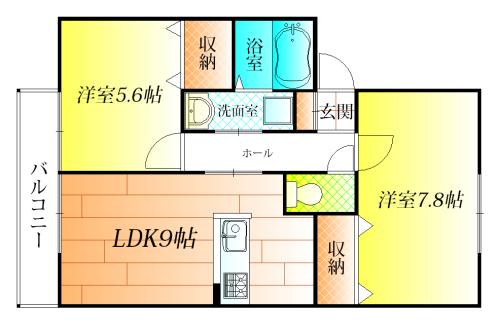 松原市一津屋１丁目のハイツ
