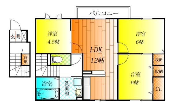 柏原市法善寺４丁目のハイツ