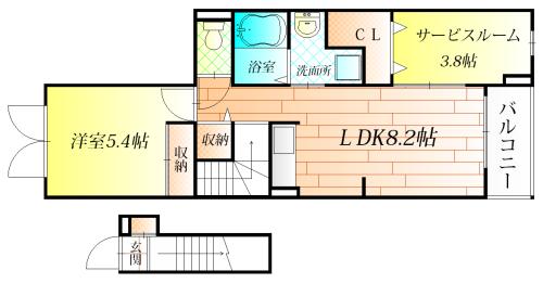 藤井寺市沢田２丁目のハイツ