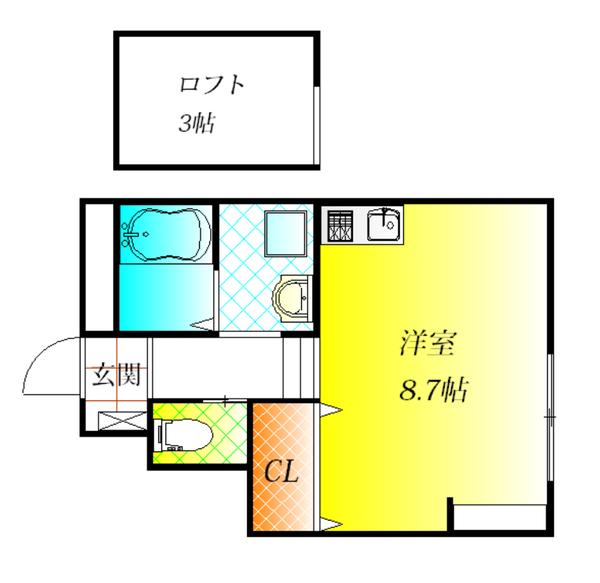 藤井寺市沢田３丁目のハイツ