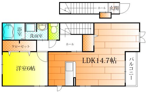羽曳野市東阪田のハイツ