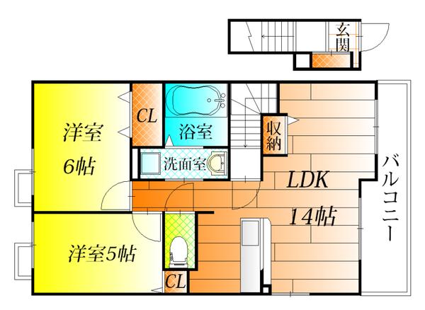 柏原市太平寺２丁目のハイツ