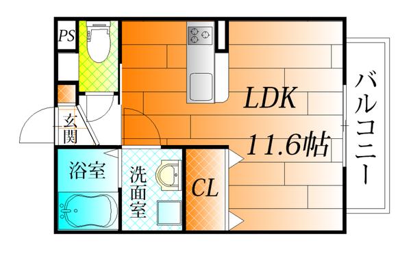 羽曳野市古市１丁目のハイツ