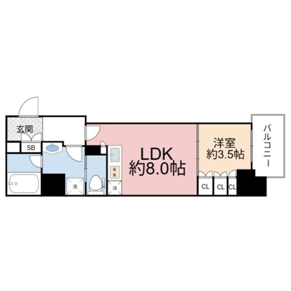 大阪市都島区都島北通1丁目のマンション(間取り)