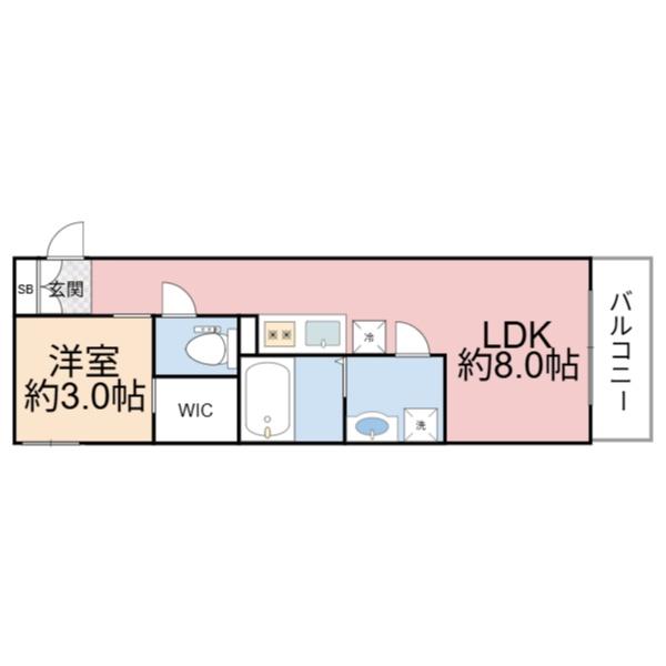 大阪市城東区東中浜9丁目のマンション(間取り)