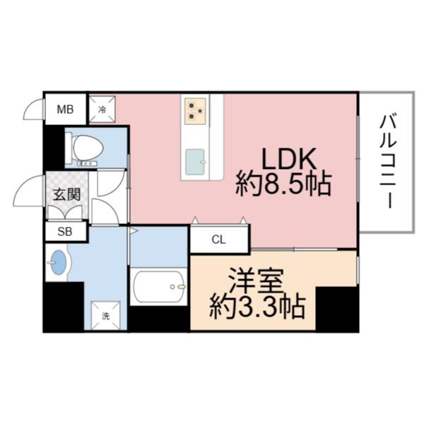 大阪市都島区片町2丁目のマンション(間取り)