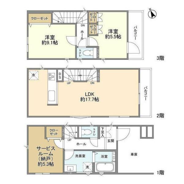 横浜市港北区仲手原１丁目の貸家