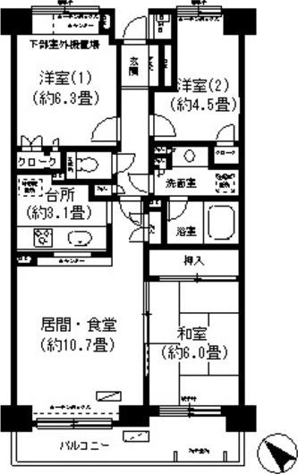 川崎市中原区上小田中６丁目のマンション