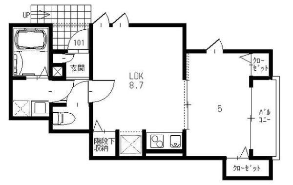 川崎市中原区新城５丁目のアパート