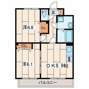川崎市中原区上平間のマンション(間取り)