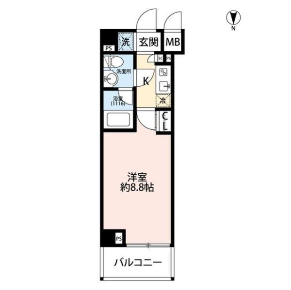 川崎市高津区溝口3丁目のマンション(間取り)