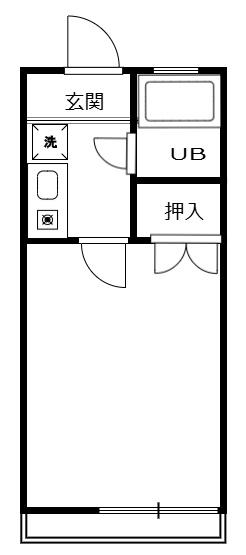 川崎市中原区小杉町1丁目のアパート(間取り)