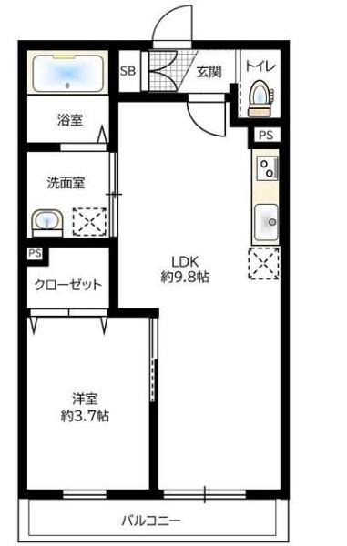 横浜市港北区綱島東4丁目のマンション(間取り)