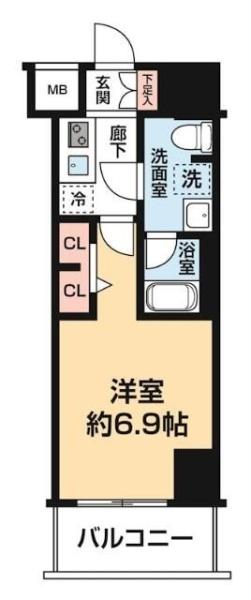 横浜市神奈川区神奈川2丁目のマンション(間取り)