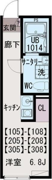 横浜市神奈川区栗田谷のアパート(間取り)