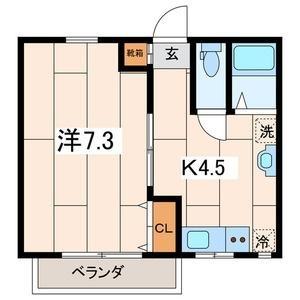 川崎市高津区久地1丁目のコーポ(間取り)